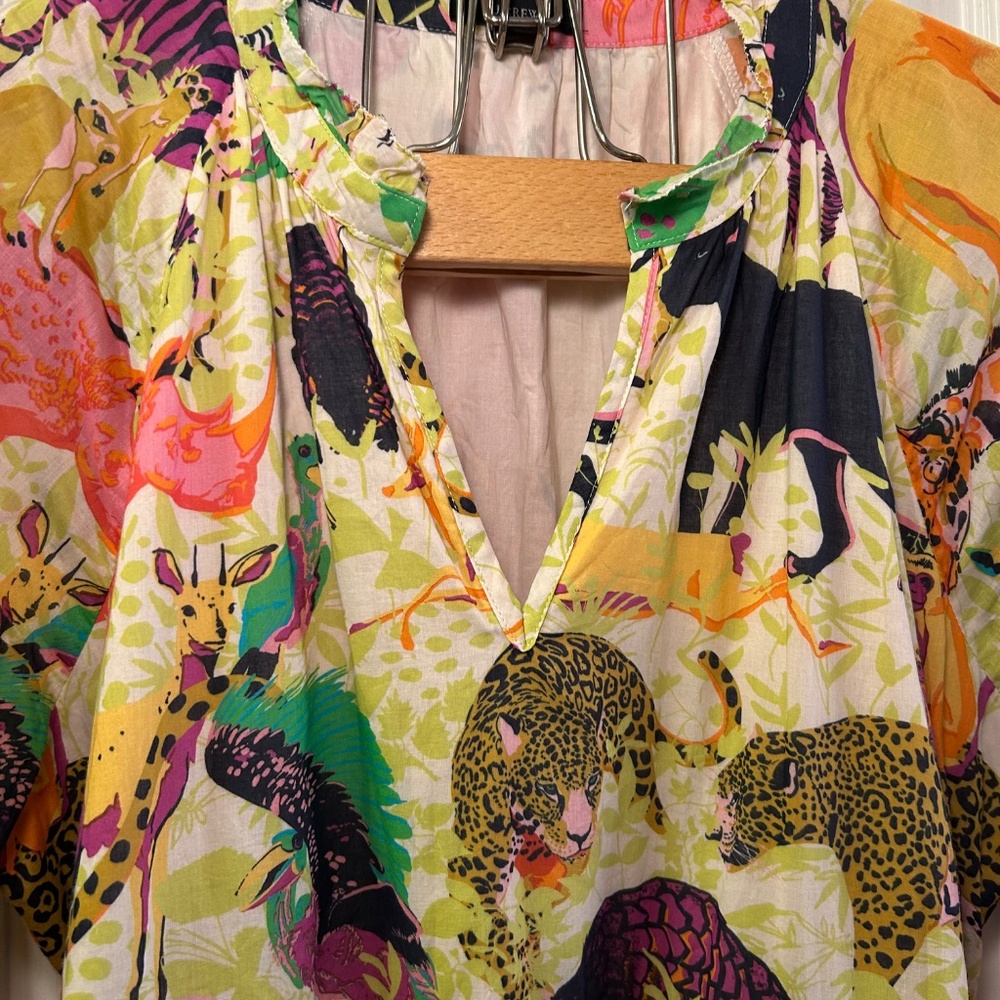 J. Crew Multicolor Animal-Print Midi Dress - Picture 6 of 8